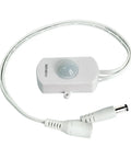 Mini PIR Motion Sensor Switch for DIY LED Lighting, occupancy sensor, DC 12-24V, showing wire and sensor in white casing