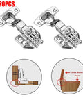 Stainless Steel Cabinet Door Hinge With Upgraded Soft Close Damping System Built In Hydraulic Damper For Silent Self Closing