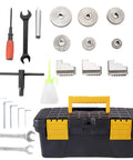 Compact Mini Metal Lathe Machine Delivering Smooth 2500 RPM Variable Speed Rotation Powered By A Kickass 750W Brushless Motor For Any Weekend Warrior Builder tools and accessories set with toolbox.
