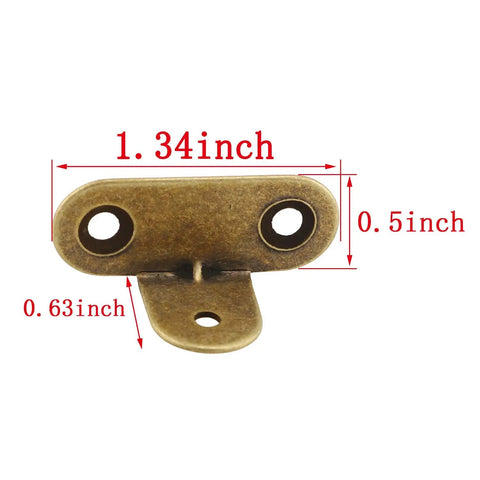 Solid Brass Corner Brackets Set Of Four Antique Bronze Furniture Edge Protectors, 1.34 x 0.63 inch size for box guards.
