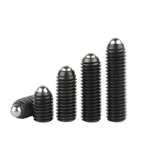 Premium Spring Ball Plunger Set Screws M10 By 20mm Black Coated Grade 129 Alloy Steel Hex Socket Allen Grub Bolts in various sizes.