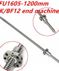 1605 Ball Screw With BK12 BF12 End Machined SFU1605 C7 Right Hand Thread Single Nut For 3D Printers Motion Rails 1200mm