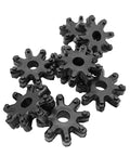 Top Notch Eight Piece Flexible Steering Coupler Compatible With Kia Forte Cadenza Optima showing eight black rubber couplers arranged together.