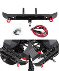 Metal RC Rear Bumper For 1 To 10 Scale Crawler Axial SCX10 III AXI03007 Black with installation screws and wires