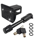 Bling Crystal Rhinestone Trailer Hitch Cover For 2 Inch Receivers With Lock Durable Metal Tow Cap and accessories