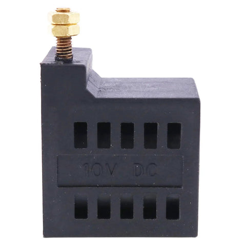 10V 25W Solenoid Coil 10226-33 for Hydraulic Power Unit Lift Dump System, front view showing 10V DC label, black exterior