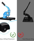 All-in-One Grommet Tool Kit With Three Dies For One Quarter Inch, Three Eighths Inch, And One Half Inch, Grommet Press Machine On Rolling Base