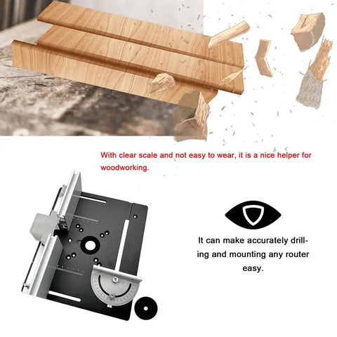 Rock Solid Aluminum Router Table Insert Plate Set Of 3 Dead Accurate Woodworking Flip Board Trim Milling Engraving Jig For Smooth Pro Shop Routers And Weekend Builds 9 By 8 Inch with scale for precise drilling