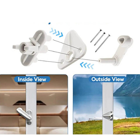 Rock Solid Abs Pontoon Boat Gate Latch Kit Heavy Duty Square Frame Latches for Left and Right Hinged Doors universal fit components.