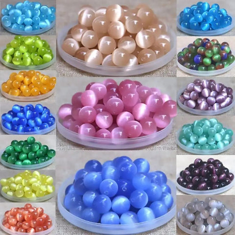 Drop Dead Gorgeous Natural Stone Moonstone Cat Eye Beads Smooth Loose Spacer Stones Perfect For Killer Diy Charm Bracelet And Statement Necklace Designs 10 Millimeter Gold Finish 36 Count
