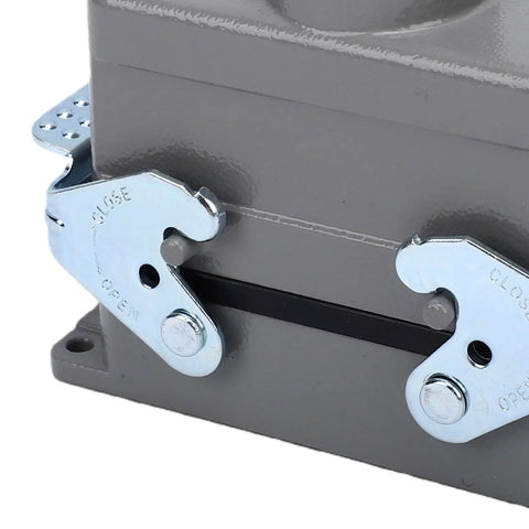 Close-up of aluminum shell detail on Beefy Heavy Duty Aviation Connector 16 Core With Screw Connection For Marine And Stage Equipment