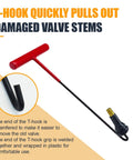 Quick Change Tire Valve Stem Tool Kit With Valve Core Remover And 4 Way Wrench, Includes 5 TR413 Cores And 4 Spare Cores