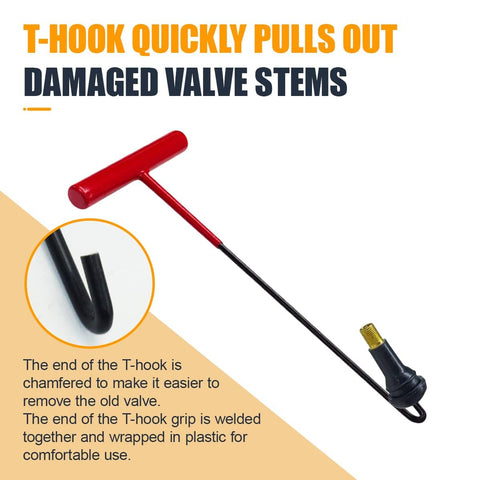 Quick Change Tire Valve Stem Tool Kit With Valve Core Remover And 4 Way Wrench, Includes 5 TR413 Cores And 4 Spare Cores
