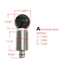Tough As Nails Spring Loaded Pull Pin With Comfortable Ball Handle Quick Release Steel Plunger Dowel Rod measuring 3/8 inches.