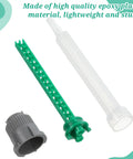 50 Pack Epoxy Mixing Nozzle Tips 3.5 Inch Static Spiral Nozzles With 16-Element Mixers For Smooth Resin Application, Durable, Mess Free, No Cleanup Needed, Ideal For Home DIY Projects, green epoxy plastic nozzle set