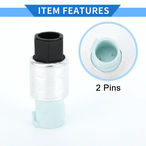 Ford Air Conditioning Pressure Switch Sensor For Super Duty Trucks That Keeps Your Ride Chill Fits F 250 F 350 F 450 F 550 F 650 F 750 From 1999 To 2010 Refrigerant Pressure Transducer For Engine Air Conditioning with two pins.