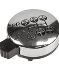Air Shift Knob For Two Position Selector Valve With One Sixteenth Inch NPT Port Heavy Duty Truck Gear Shifter Replacement For Manual Transmission Range And Auxiliary Shifts In Commercial Vehicles chrome knob top view