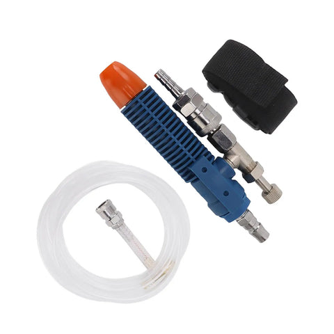 Heavy Duty Air Powered Cooling Vest Keeps You Chill In Scorching Heat Industrial Safety Gear component setup with hose and connector.