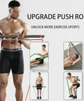 Full Body Home Gym Resistance Bands Set for Hardcore Workouts with elastic bands and sticks for strength training and mobility