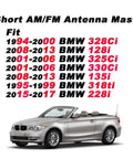 BMW Mini Cooper 7 Inch Antenna Mast Replacement Direct Fit Short Roof Rear Antenna Black Flexible Rubber Easy Install