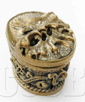 Bronze Hand Cast Knife Guard Bolster And Pommel Set For Custom Knife Making Handles DIY Kit, close-up of the pommel