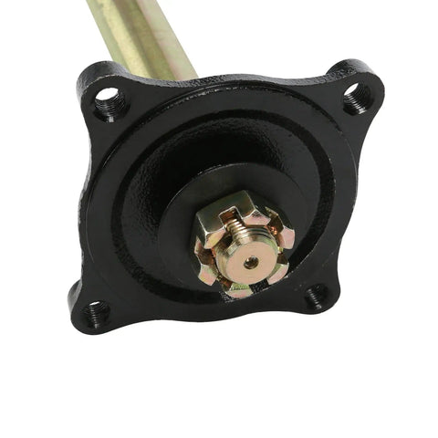 Close-up view of 4-stud wheel hub from 32 Inch Rear Axle Kit With Hand Brake And 530 Chain Sprocket For 150cc 125cc Taotao ATV Go Kart Quad Wheelers