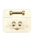 Gold Key Hasp Lock For Jewelry Box And Vintage Suitcase Durable 53x45mm Hasp Catch Latch Hardware with floral engravings