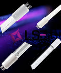 Replacement 29W 254nm UV-C Lamp For Lancaster 7-LWT-UV009 Water System, 12 Inch 4-Pin Single Ended Tube displayed in angles