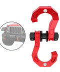 Three Quarter Inch D Ring Split Shackle Beefy Carbon Steel Heavy Duty Towing Winch Shackle For Vehicle Recovery And Trailers shown in red