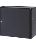 Front view of a 24 Inch Garage Wall Storage Cabinet With Heavy Duty 22 Gauge Steel Wall Mount Design Adjustable Shelf Reversible Door For Tool Storage