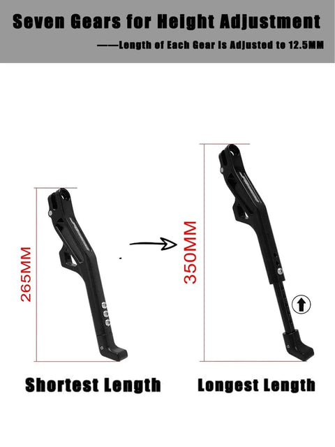 Beefy 6061 Aluminum Electric Dirt Bike Kickstand With Adjustable Height For Surron Light Bee X E Ride Pro SR SS Talaria Sting X160 X260