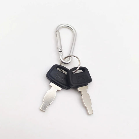 Generator Key Replacement And Ignition Switch For Honda GX Series And Clone Engines 420cc 13HP with key chain on white background