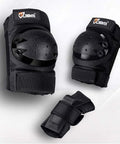 Knee Pads Elbow Pads And Wrist Guards Full Protective Gear For Skateboarding Inline Skating And Scooter For Ages 12 And Up Durable Hard PP Shell With Thick EVA Foam Padding Adjustable Straps Black