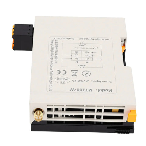 High Performance Edges Expandable IO Module For Industrial IoT And Smart Factories With Rugged, Rock Solid Hardware, Versatile Protocol Support Including Modbus, Grouped Active Reporting, Customizable JSON, And Easy Plug And Play Integration. White industrial IO module with expansion ports