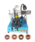 Knockout Grade Belt Type Ring Winding Machine Built Like A Tank For Toroidal Transformers And Inductors With Dead Simple Hook Needle Threading And Rock Hard Iron Cores For Real Makers, featuring controls and ready-to-use coils.