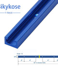 Blue anodized aluminum Four Pack 48 Inch T Track For Woodworking With Screws Aluminum Alloy Universal T Tracks Double Cut Profile