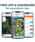 Golf GPS Watch Bundle With Smart Shot Tracking And Automatic Performance Tracking, app dashboard on smartphone screens