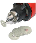 Heavy Duty Grinding Wheel And Rotary Circular Saw Blades With Abrasive Discs Perfect For Cutting External Rotory Parts 18mm Bore Size close-up with discs and tool