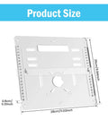 Rock Solid Router Table Insert Plate And Acrylic Trimming Machine Flip Plate For Heavy Duty Woodworking Projects With Knockout Precision And Zero Sweat Alignment Every Time, 28x25cm acrylic surface with measurement lines.