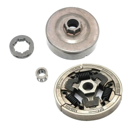 Heavy Duty Clutch Drum And Chain Sprocket Needle Cage For Stihl 3/8 Inch Pitch parts, showing clutch, cage, and sprocket components.