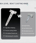 Marine Grade 316 Stainless Steel T Hinges 8 By 4 Inch Heavy Duty Boat Hatch Hardware 2 Pack Polished Finish comparing features.