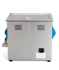 Fully Automatic Ultrasonic Cleaner For Vinyl LP And EP Discs With Badass 27 Liter Tank And 500 Watt Output rear view, stainless steel, compact design.