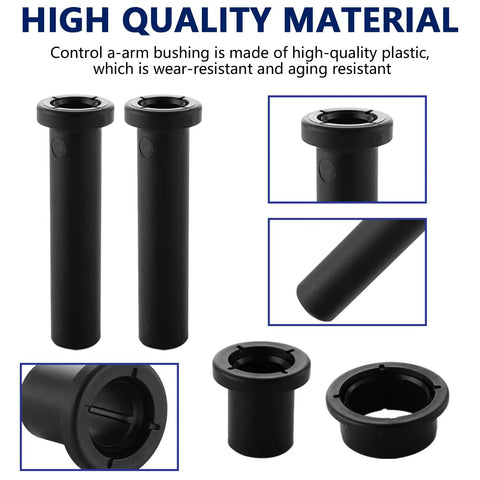 Suspension A Arm Bushing Kit For Polaris Sportsman ATV 28 Piece Upgrade Fits 1996 To 2018 Models 335 400 450 500 570 800 ETX Replacement Bushings black plastic bushings