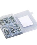500Pcs Aluminum Pop Rivets Kit M3.2 M4 M5 Mushroom Head Blind Rivets Set For Furniture Auto And DIY Projects Pro Grade Build Heavy Duty Mushroom Head Rivets Easy Quick Install in plastic organizer box