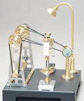 Old School Transmission System Kit For SE Series Mini Workshop Models Hands On DIY Steam Engine Build Set Functional Brass And Stainless Steel Mechanisms 27 Piece Collectible Industrial Display For Adults Retro Tech Gift showing detailed brass and stainless steel components.