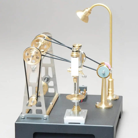 Old School Transmission System Kit For SE Series Mini Workshop Models Hands On DIY Steam Engine Build Set Functional Brass And Stainless Steel Mechanisms 27 Piece Collectible Industrial Display For Adults Retro Tech Gift showing detailed brass and stainless steel components.