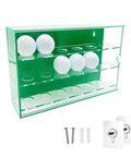 Clear Acrylic Golf Ball Display Case Hang On The Wall Three Layer Holder For 18 Balls Dustproof Storage Box Memorabilia Display