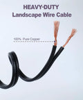 Low Voltage Landscape Lighting Wire 12 Gauge 2 Conductor Direct Burial Outdoor Cable 250 Feet 100 Percent Copper Flexible Easy Install