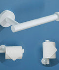 White Toilet Paper Holder For Bathroom Wall Mounted 304 Stainless Steel Durable Rustproof No Fade Finish Easy Fuss Install