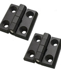 Black Zinc Alloy Cabinet Hinges 1.6 Inch Surface Mount 2 Pack Heavy Duty Hardware For Kitchen And Furniture Doors Durable Matte Finish Easy Install With Predrilled Holes Upgrade Your Home Look